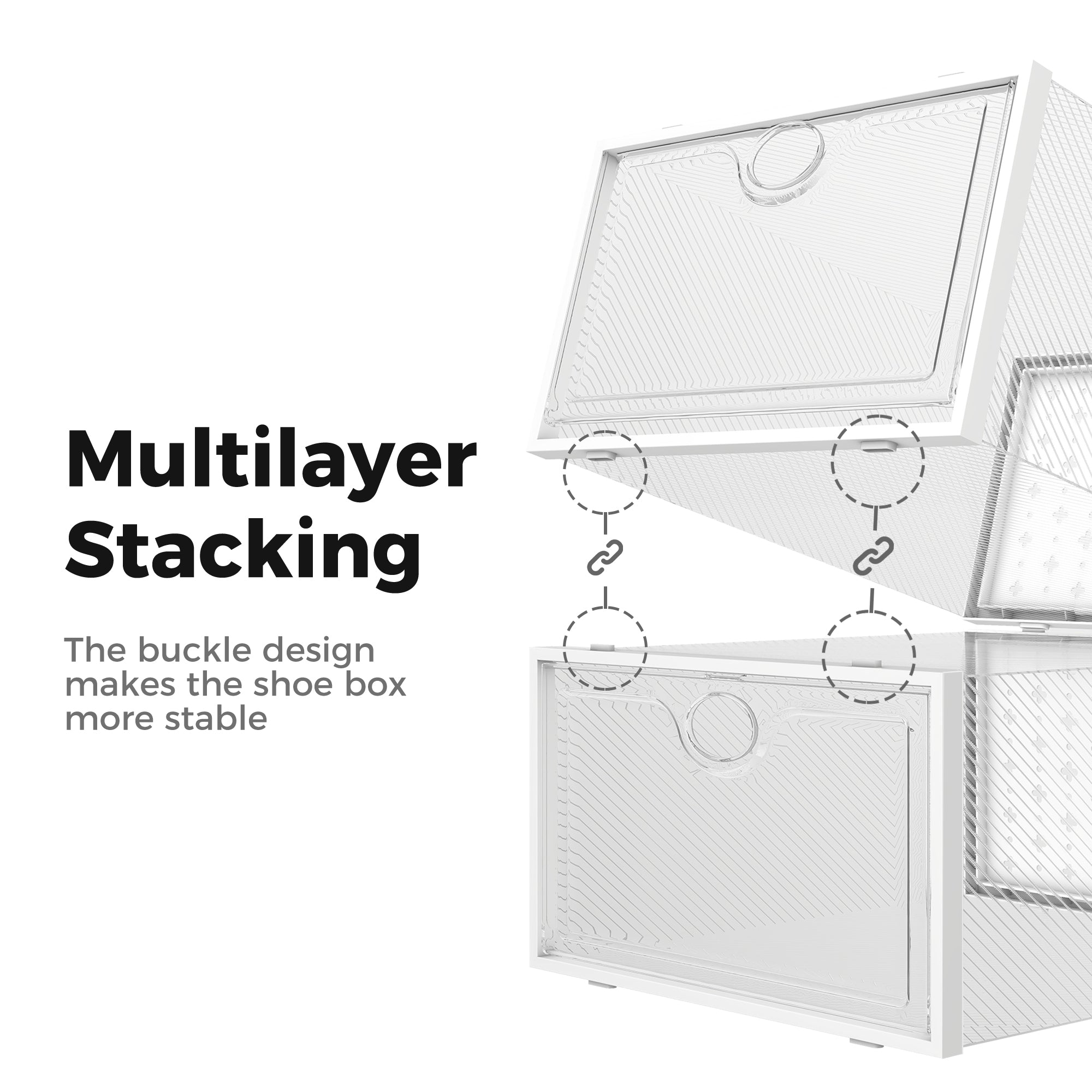 Pinkpum 12 Pack Shoe Storage Boxes, Shoe Organizer for Closet Clear, Shoe Boxes Clear Plastic Stackable, Folable Storage Bins with Lids, 12 Pack Shoe Sneaker Containers Bins Holders