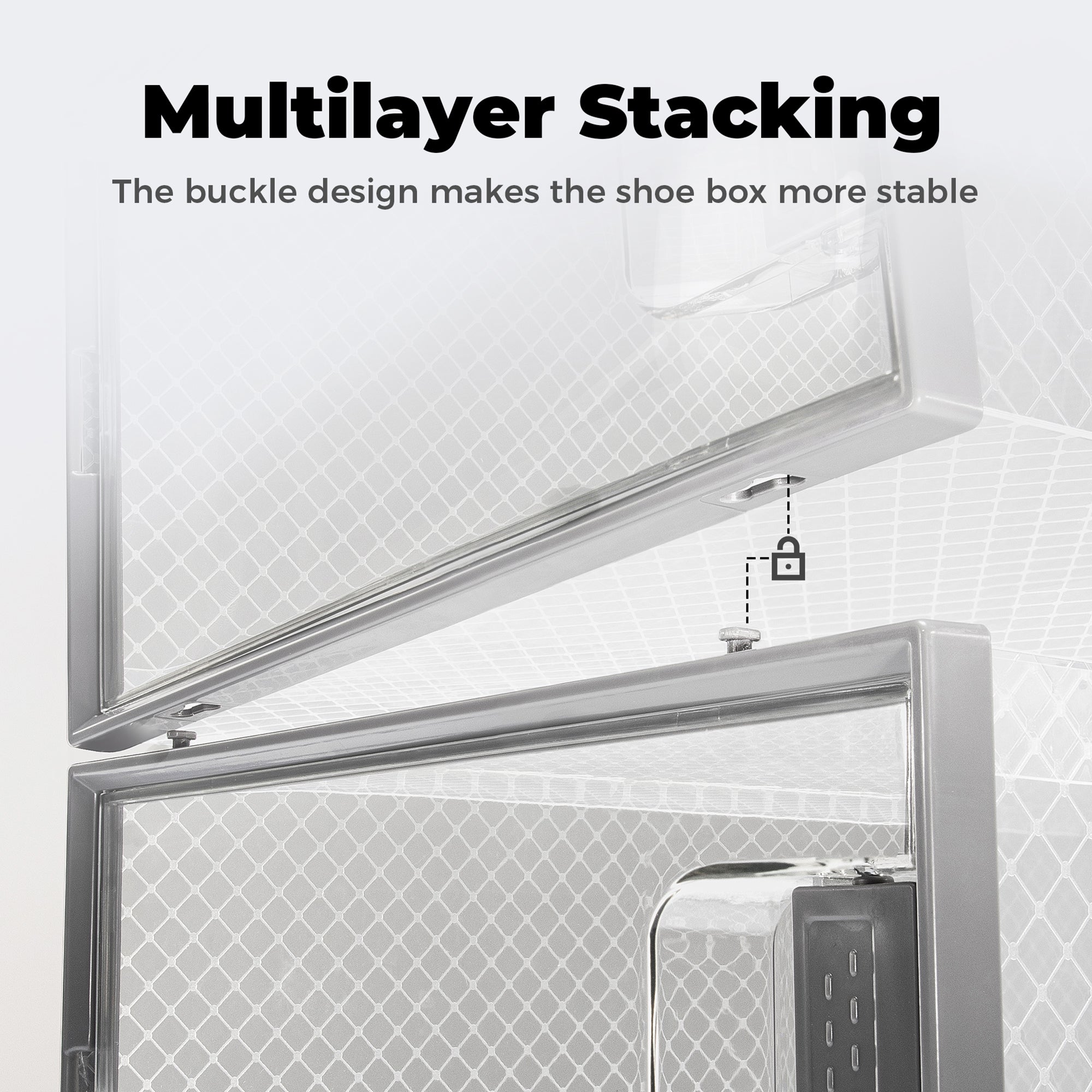 Pinkpum Large Shoe Organizer Storage Boxes for Closet, Clear Plastic Stackable Sneaker Storage Containers Bins with Lids, Clear Shoe Display Case Containers, Fit for Size 11, 12 Pack